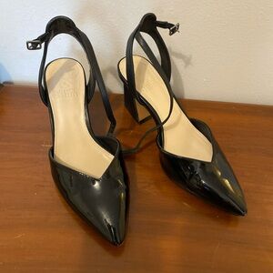 Vince Camuto Black Patent Slingback Heels